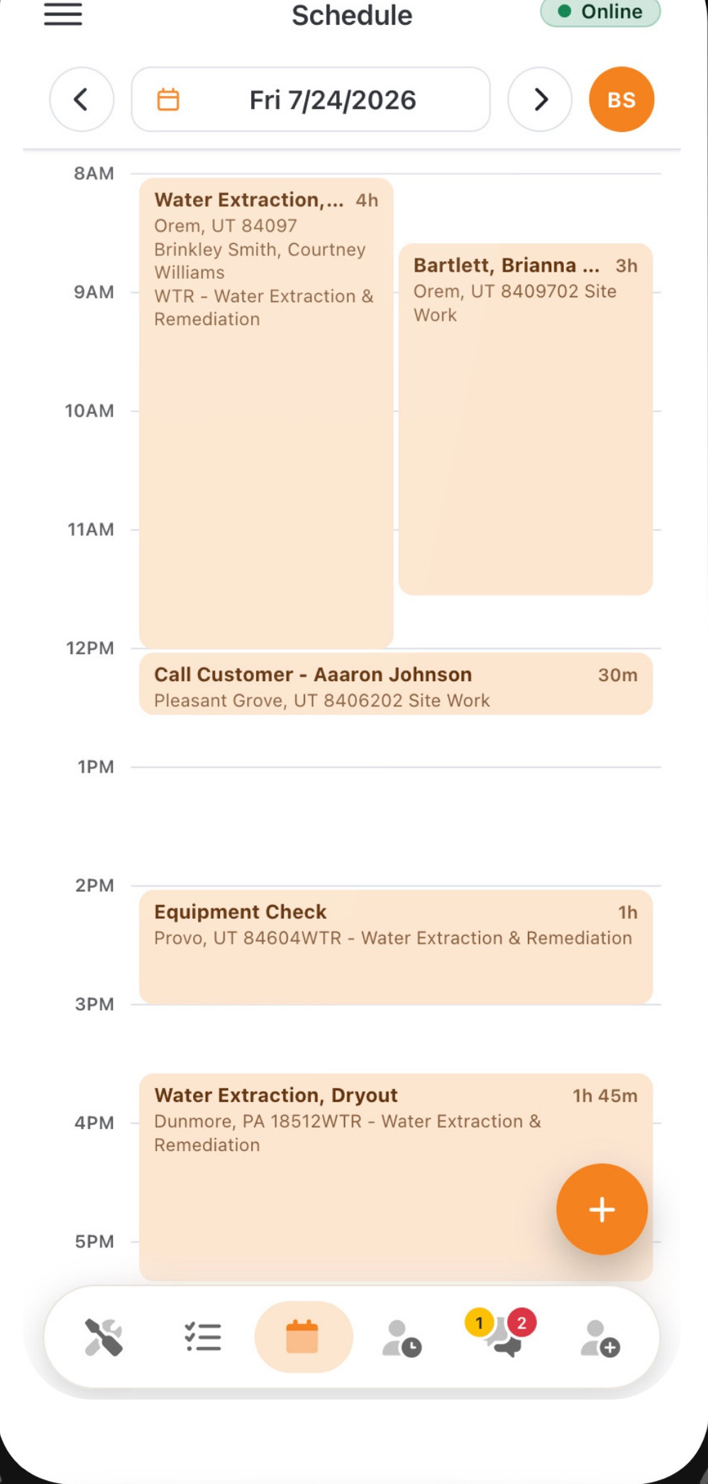 JobSight's mobile app, the field technician's day, from the App Store listing