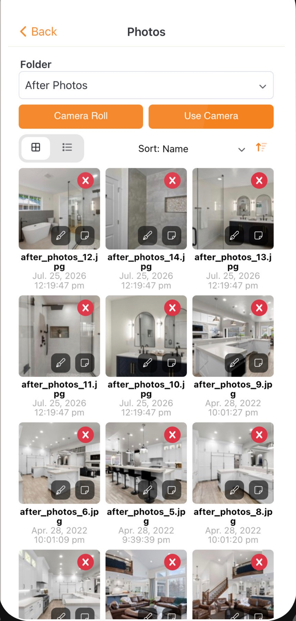 JobSight's mobile app, job photos, from the App Store listing